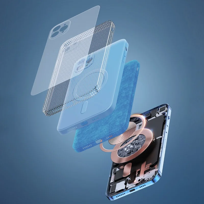 YOOBAO Magnetic Silicone Case for iPhone 13 Pro Max 6.7 inch Protective Phone Cover Shockproof Slim Case - Light Purple