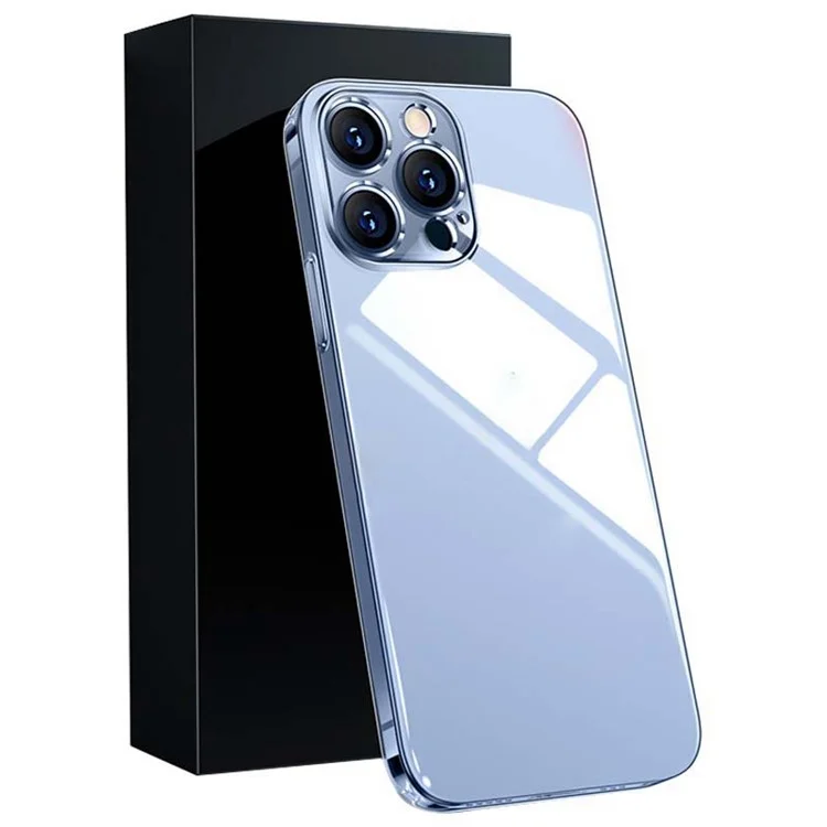 Yoobao Pour Iphone 13 Pro 6.1 Pouces Case de Téléphone en Silicone Transparente Avec Film de L'objectif de L'appareil Photo - Bébé Bleu