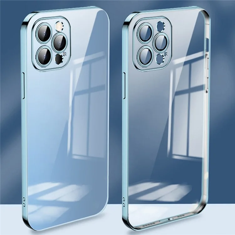 Yoobao Pour Iphone 13 Pro 6.1 Pouces Case de Téléphone en Silicone Transparente Avec Film de L'objectif de L'appareil Photo - Bébé Bleu