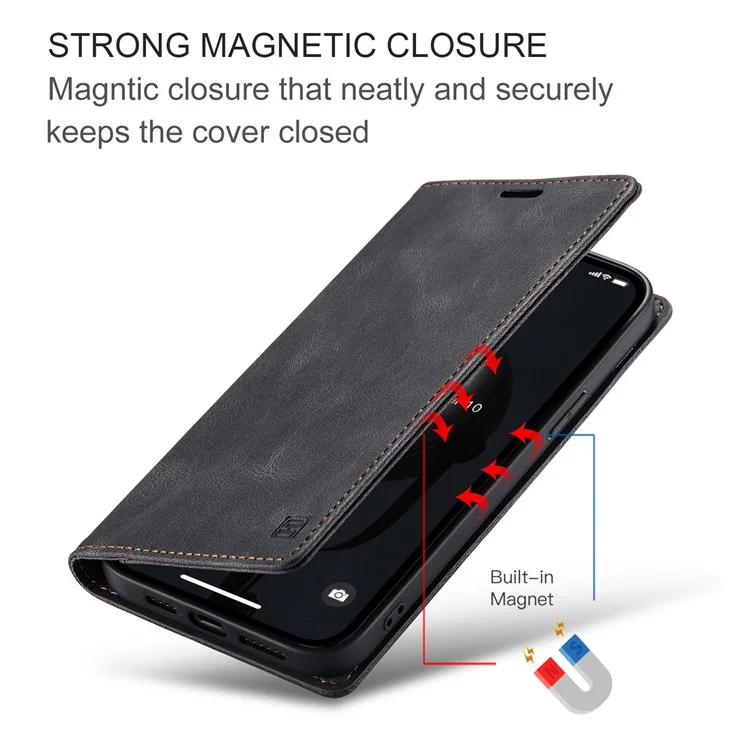 Serie AUTSPACE A01 Para Iphone 14 6.1 Pulgadas Case de Teléfonos Móvil - Negro