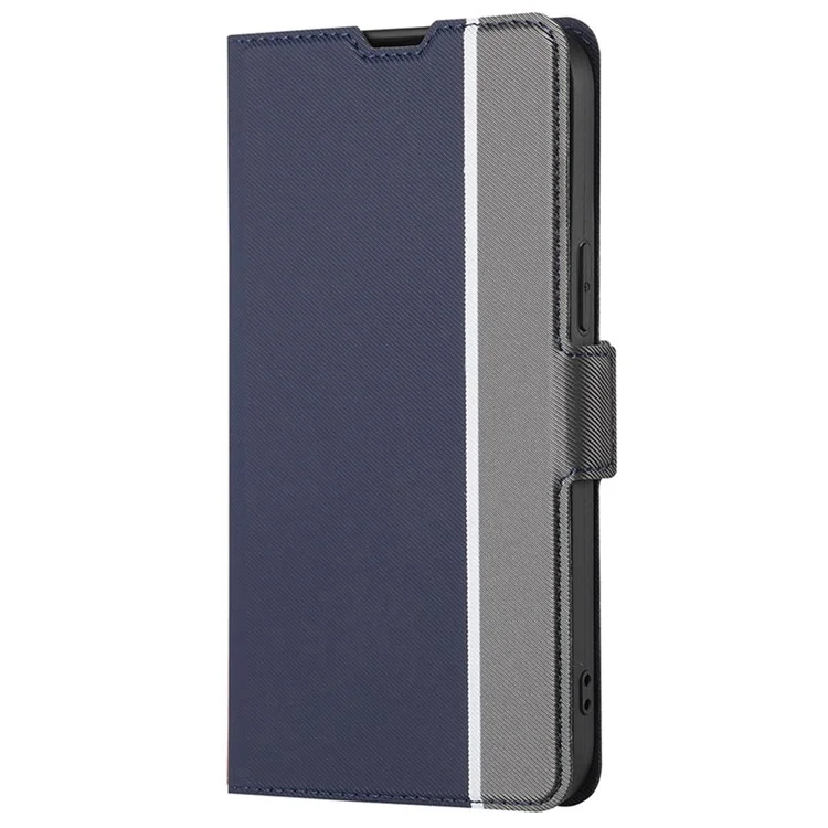 Para Vivo Iqoo 10 Pro 5G Bien Protegido Textura PU Case de Libros de Cuero PU Con Titular de Tarjetas Cubierta Protectora de Soporte de Cierre Magnético Dual - Azul