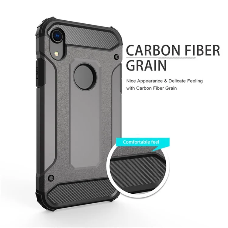 Phone Case for iPhone XR 6.1 inch, Anti-drop Protection TPU + PC Back Cover Cell Phone Case - Grey