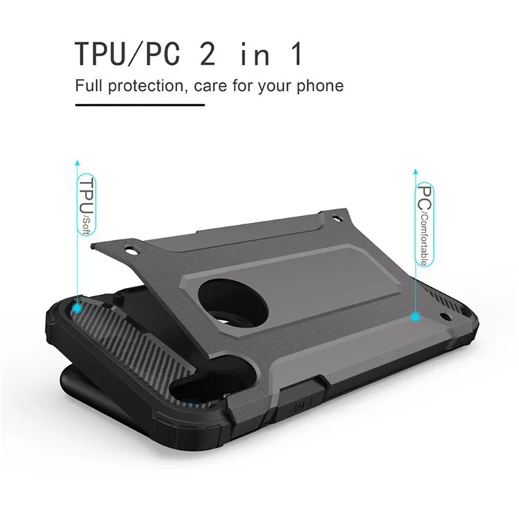 Phone Case for iPhone XR 6.1 inch, Anti-drop Protection TPU + PC Back Cover Cell Phone Case - Grey