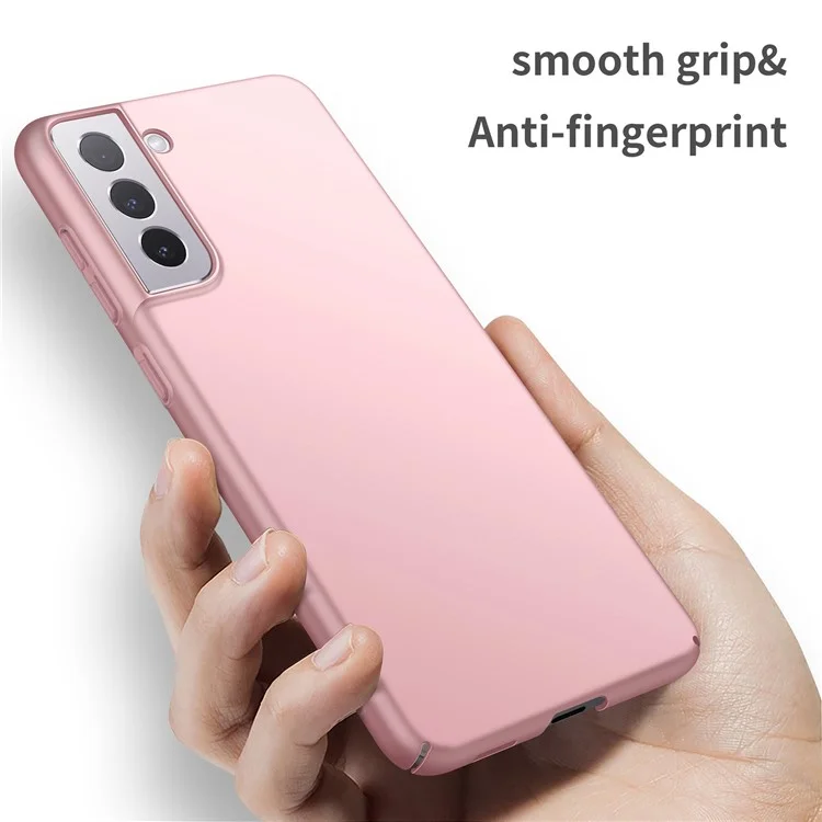 Для Samsung Galaxy S21 fe 5G Анти-каплей с Твердым Цветом Case Case Shockper Hard PC Back Cover - Розовое Золото