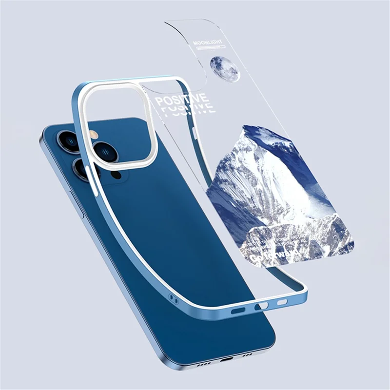 YOOBAO Dla iPhone 13 Pro 6,1 cala odporna na upadki obudowa z tworzywa TPU z nadrukiem wzoru wulkanu i lodowca - Lodowiec