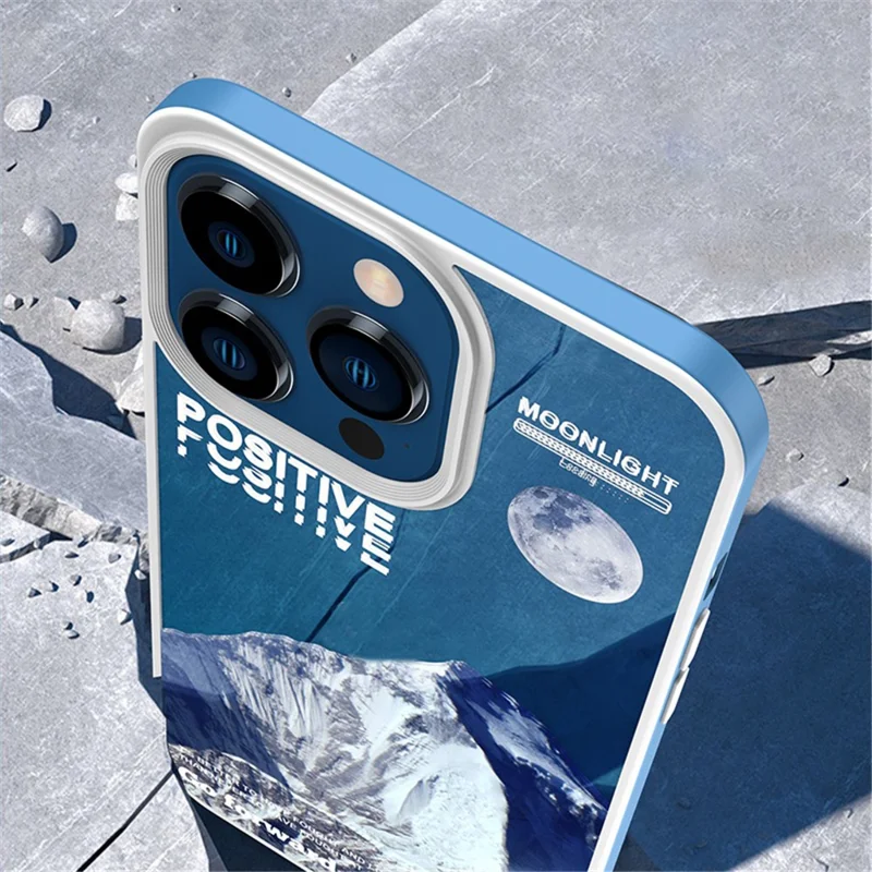 YOOBAO Dla iPhone 13 Pro 6,1 cala odporna na upadki obudowa z tworzywa TPU z nadrukiem wzoru wulkanu i lodowca - Lodowiec