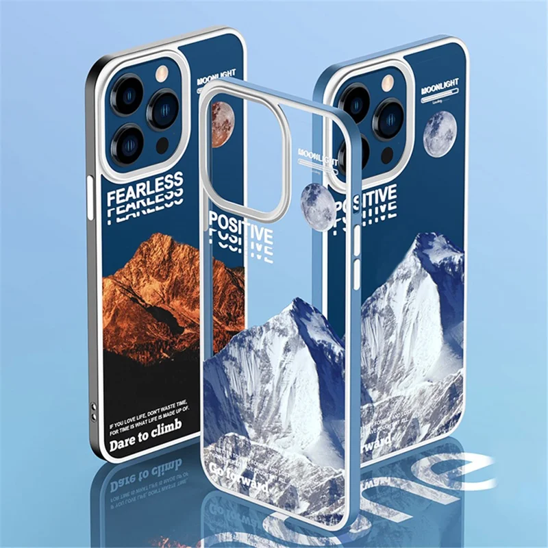 YOOBAO Dla iPhone 13 Pro 6,1 cala odporna na upadki obudowa z tworzywa TPU z nadrukiem wzoru wulkanu i lodowca - Lodowiec