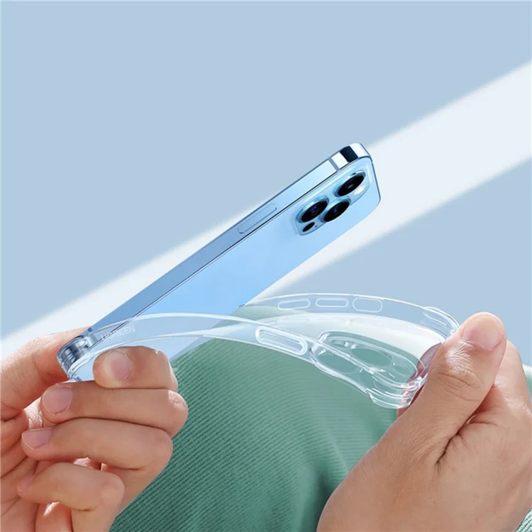 Yoobao Pour Iphone 13 Pro 6.1 Pouces Clai de Téléphone Silicone Transparent Four Corners Airbag Protection Back Cover