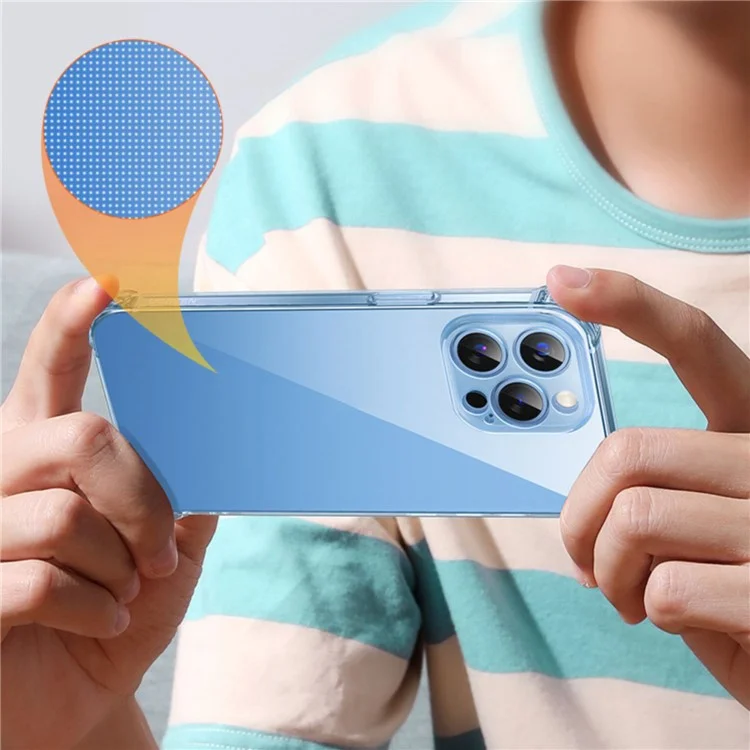 Yoobao Pour Iphone 13 Pro 6.1 Pouces Clai de Téléphone Silicone Transparent Four Corners Airbag Protection Back Cover