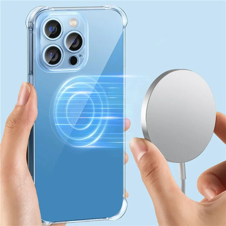 Yoobao Pour Iphone 13 Pro 6.1 Pouces Clai de Téléphone Silicone Transparent Four Corners Airbag Protection Back Cover