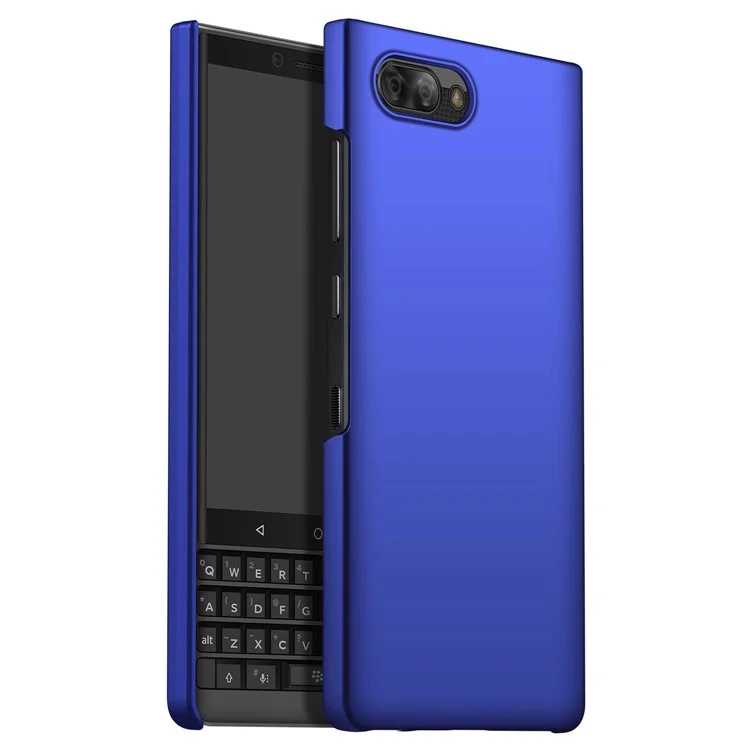 Case Protector de PC Duro Para BlackBerry Key2, Teléfono de Celda de Color Sólido a Prueba de Choques de la Parte Posterior - Azul