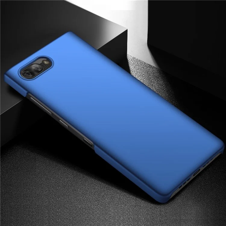 Case Protector de PC Duro Para BlackBerry Key2, Teléfono de Celda de Color Sólido a Prueba de Choques de la Parte Posterior - Azul