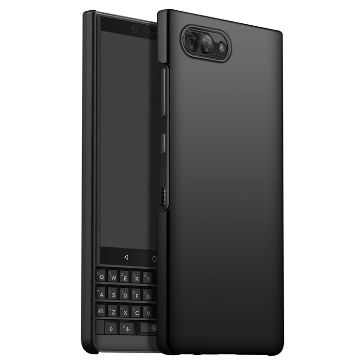Custodia protettiva in PC duro per BlackBerry Key2, cover posteriore per cellulare a tinta unita, antiurto - Nero
