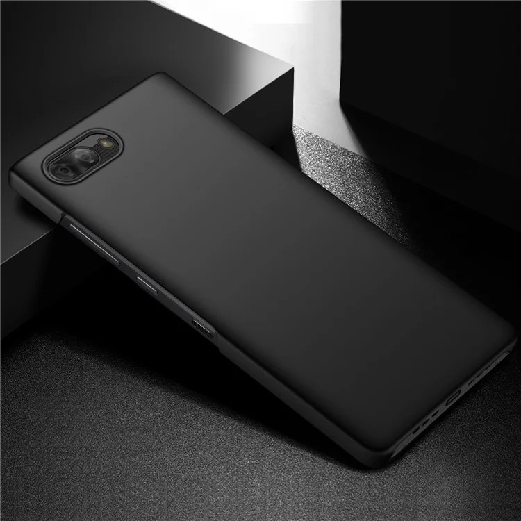 Custodia protettiva in PC duro per BlackBerry Key2, cover posteriore per cellulare a tinta unita, antiurto - Nero