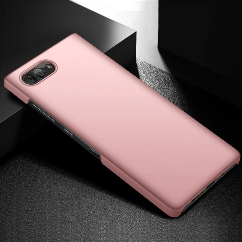 Hard PC Protective Case for BlackBerry Key2, Shockproof Solid Color Cell Phone Back Cover - Rose Gold