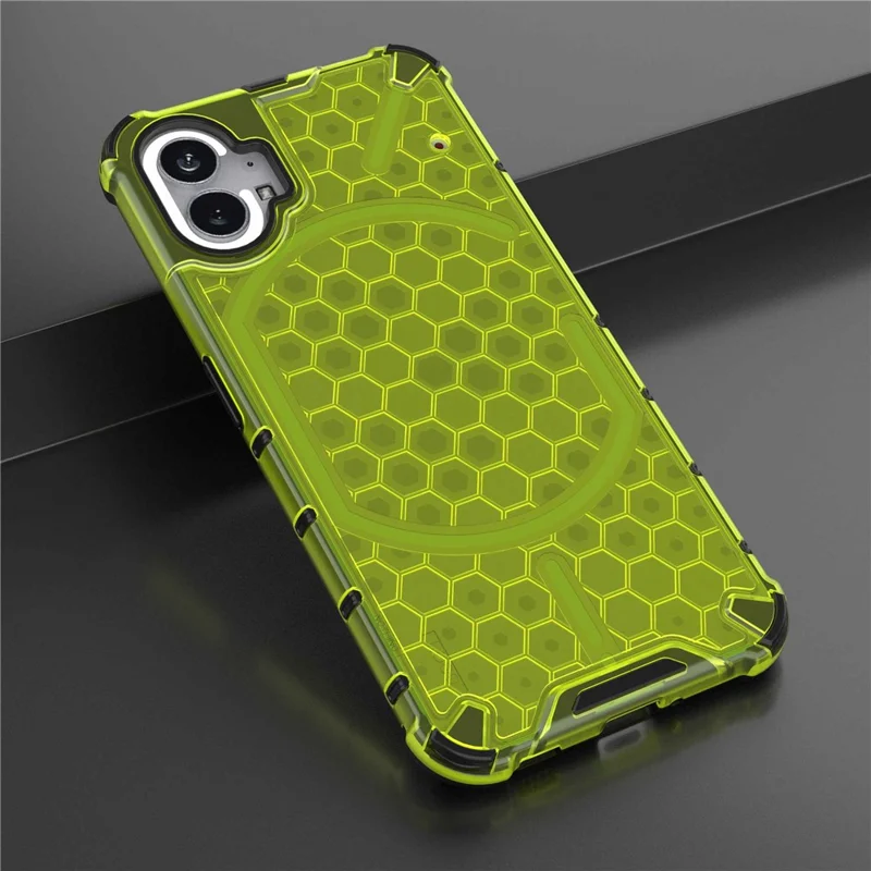 For Nothing phone (1) 5G Honeycomb Textured TPU + PC Cover, Shock Absorbing Precise Cutout Phone Case - Green