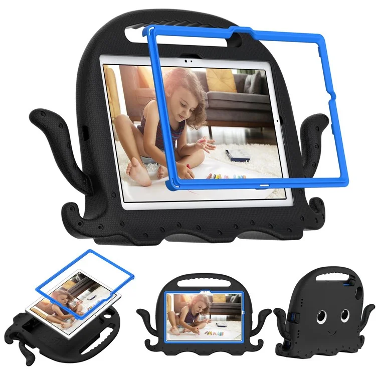 Per Samsung Galaxy Tab A8 10.5 (2021) / (2022) EVA Custodia protettiva Cartoon Octopus Anti-Caduta Anti-Usura Cover Tablet con Tracolla - Nero