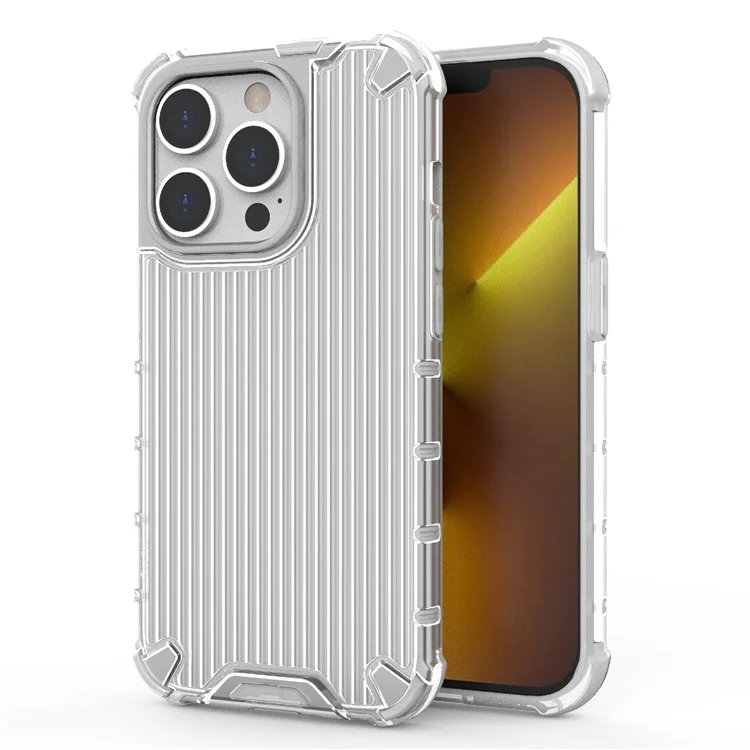 Pour Iphone 13 Pro Max 6,7 Pouces Case Slim de Slim pc + Coque de Protection Hybride Anti-automne Tpu - Transparent