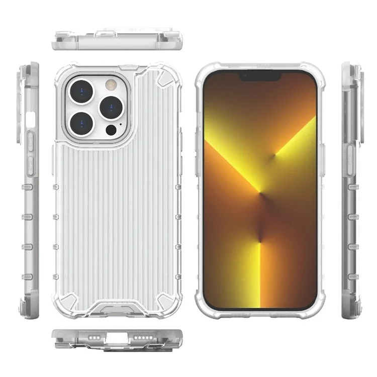 Pour Iphone 13 Pro Max 6,7 Pouces Case Slim de Slim pc + Coque de Protection Hybride Anti-automne Tpu - Transparent