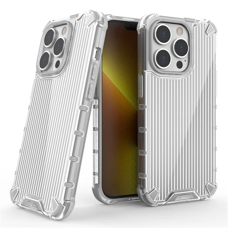 Pour Iphone 13 Pro Max 6,7 Pouces Case Slim de Slim pc + Coque de Protection Hybride Anti-automne Tpu - Transparent