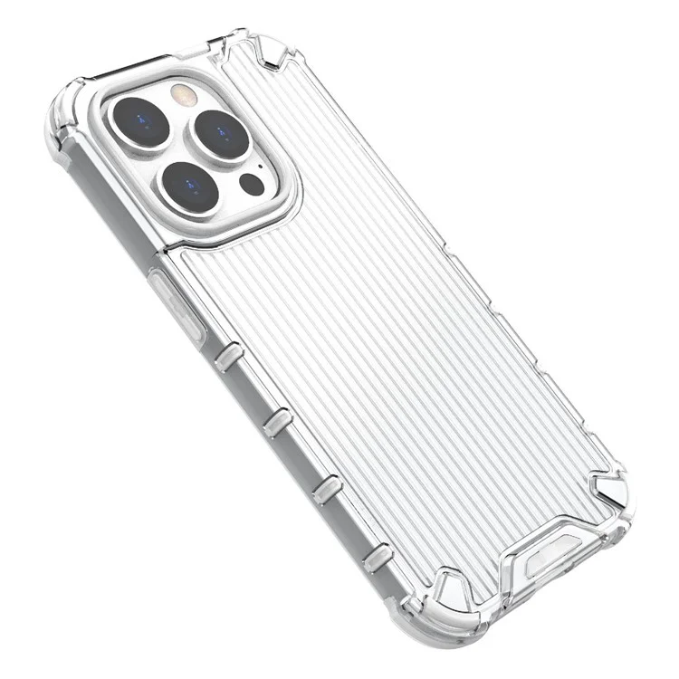 Pour Iphone 13 Pro Max 6,7 Pouces Case Slim de Slim pc + Coque de Protection Hybride Anti-automne Tpu - Transparent