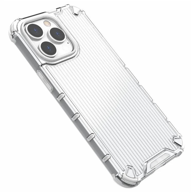Pour Iphone 14 Pro Max 6,7 Pouces Anti-Scratch Slim Case pc + Tpu Hybrid Shell Shockproof Téléphone Couverture - Transparent