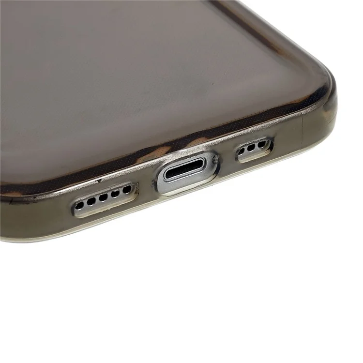 Pour Iphone 14 Max 6,7 Pouces Amortisseur TPU TPU Case de Téléphone Anti-rayures Protecteur Avec Des Boutons D'électroples - Noir Transparent