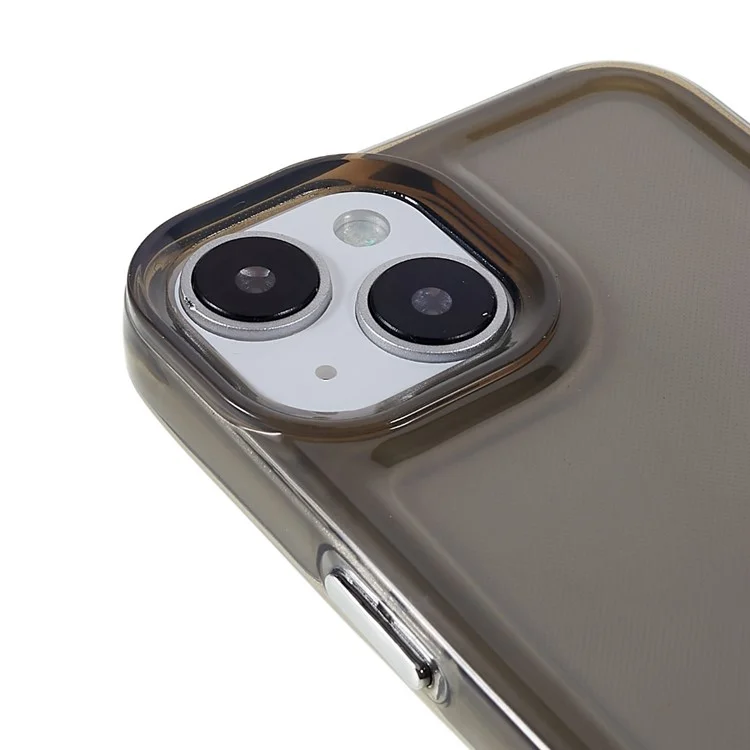 Pour Iphone 14 Max 6,7 Pouces Amortisseur TPU TPU Case de Téléphone Anti-rayures Protecteur Avec Des Boutons D'électroples - Noir Transparent