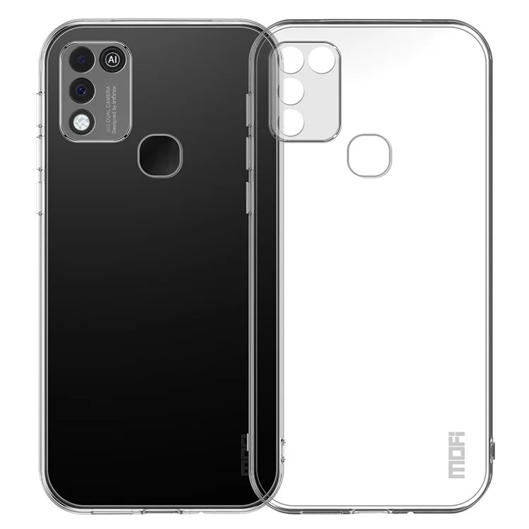 MOFI Para Infinix Hot 10 Play Crystal Clear Soft TPU Case Anti-scratch Teléfono Trasero