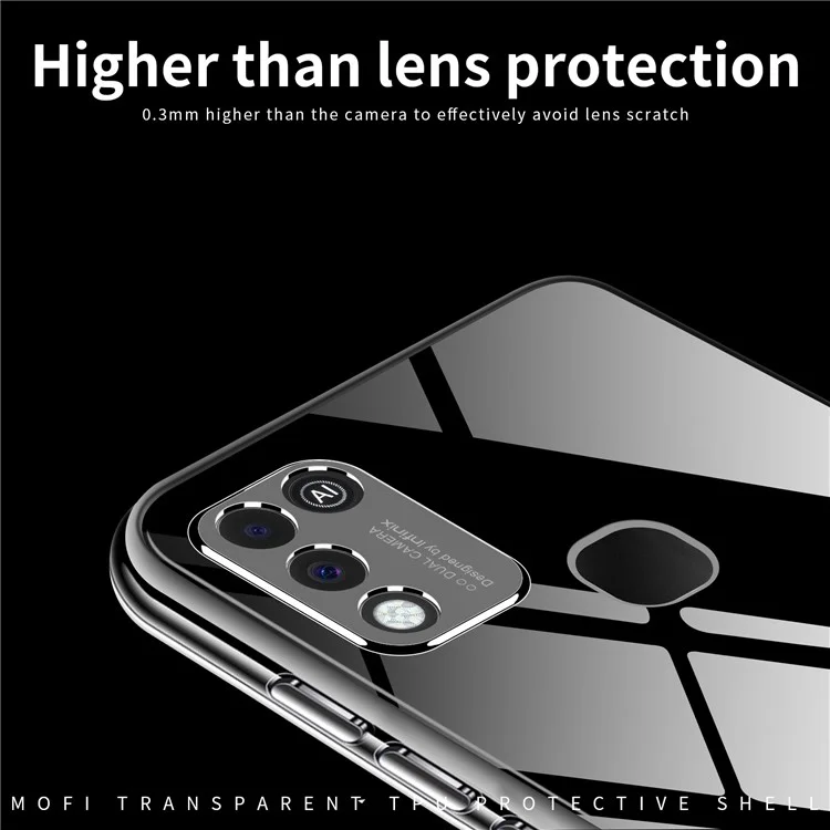 MOFI Para Infinix Hot 10 Play Crystal Clear Soft TPU Case Anti-scratch Teléfono Trasero