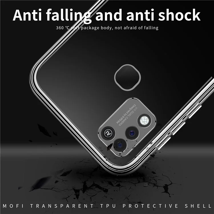 MOFI Para Infinix Hot 10 Play Crystal Clear Soft TPU Case Anti-scratch Teléfono Trasero