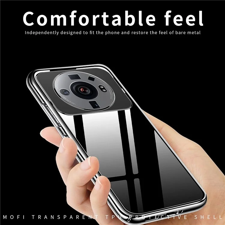 MOFI Для Xiaomi 12S Ultra 5G Ultra Slim Slim Anti-fall Fexlible TPU Телефона Прозрачный