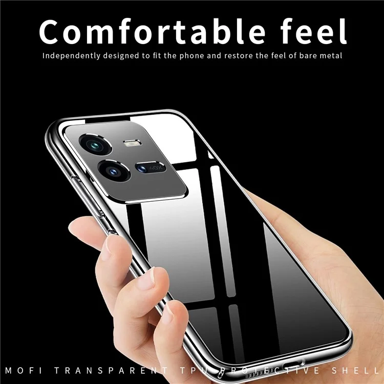 MOFI Für Vivo Iqoo 10 Pro 5G Transparent Fexlible TPU Telefon Case Ultra Slim Mobiltelefon Zurück -deckung