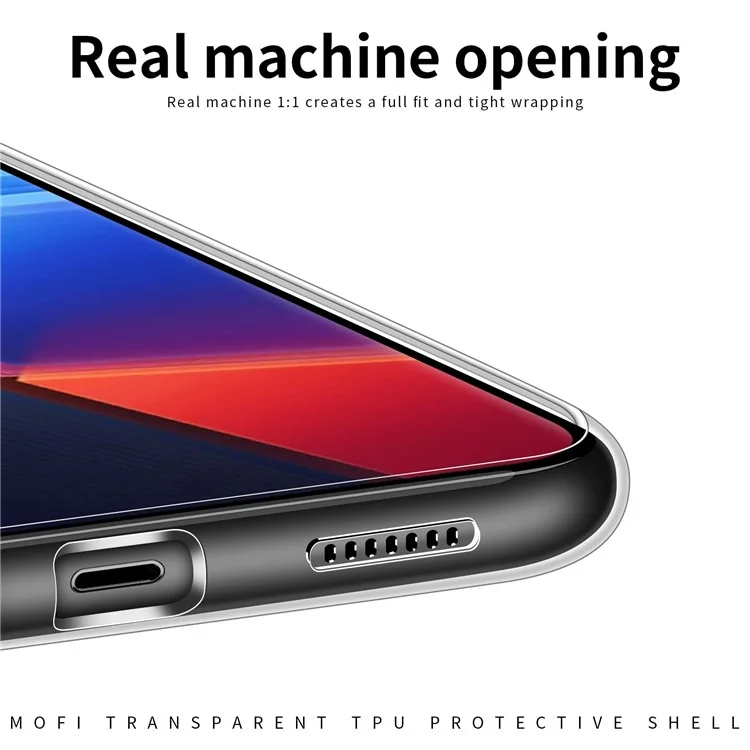 MOFI Für Vivo Iqoo 10 Pro 5G Transparent Fexlible TPU Telefon Case Ultra Slim Mobiltelefon Zurück -deckung