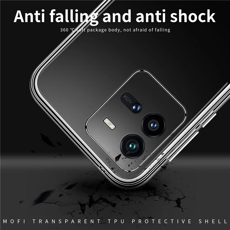 MOFI Für Vivo Iqoo 10 Pro 5G Transparent Fexlible TPU Telefon Case Ultra Slim Mobiltelefon Zurück -deckung