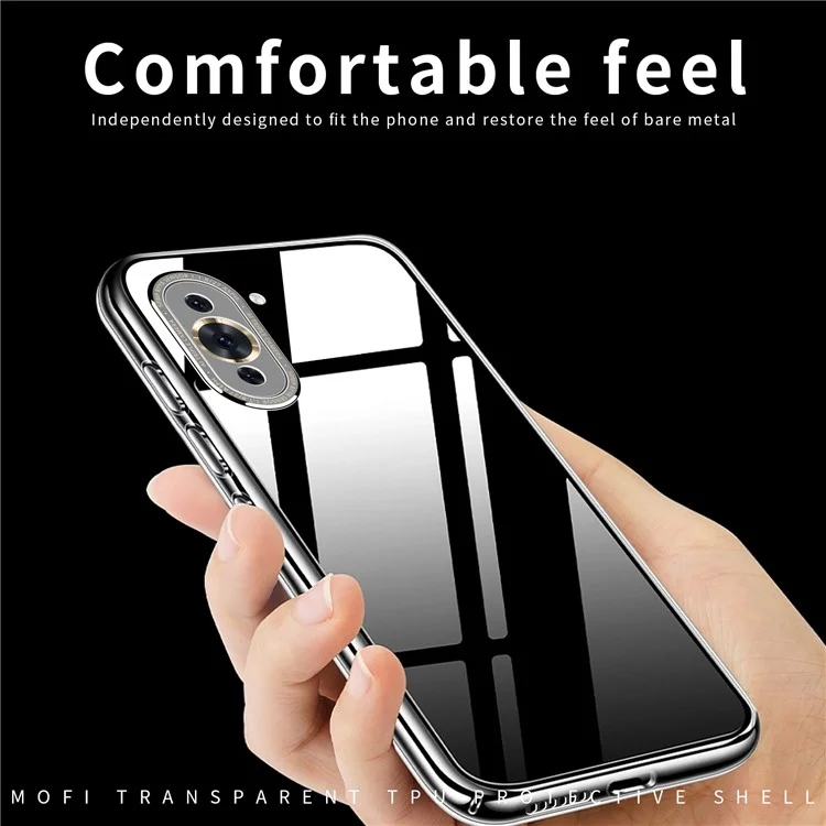 MOFI Para Huawei Nova 10 Pro 4G Ultra Slim Fexlible TPU Thobla Probactura Case de Teléfono Móvil Transparente Tapa Trasera Protectora