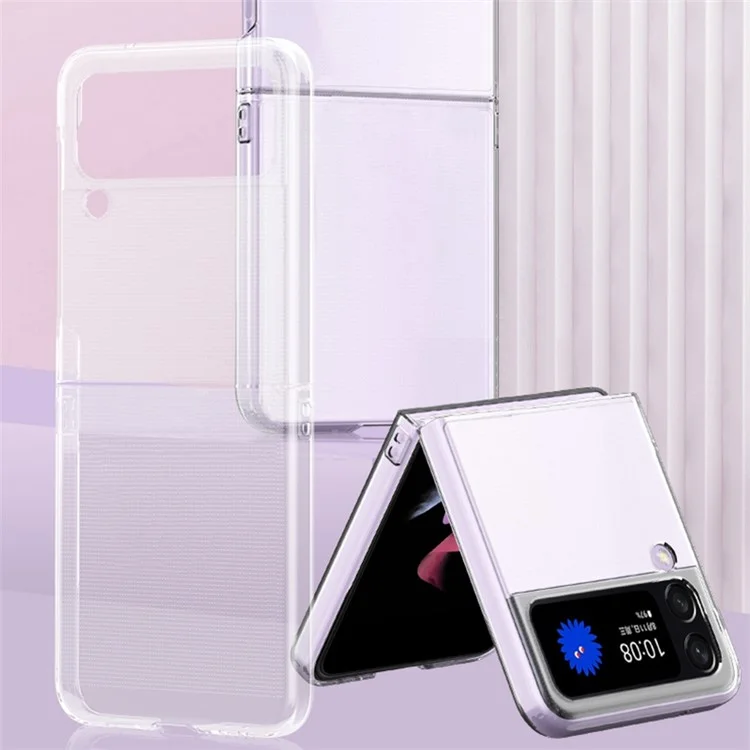 Per Samsung Galaxy Z Flip4 5G Custodia protettiva in PC duro trasparente anti-graffio anti-caduta Custodia pieghevole