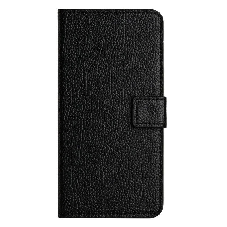 For iPhone 14 Pro Max 6.7 inch Litchi Texture PU Leather Case Stand Wallet Full Protection Phone Cover - Black