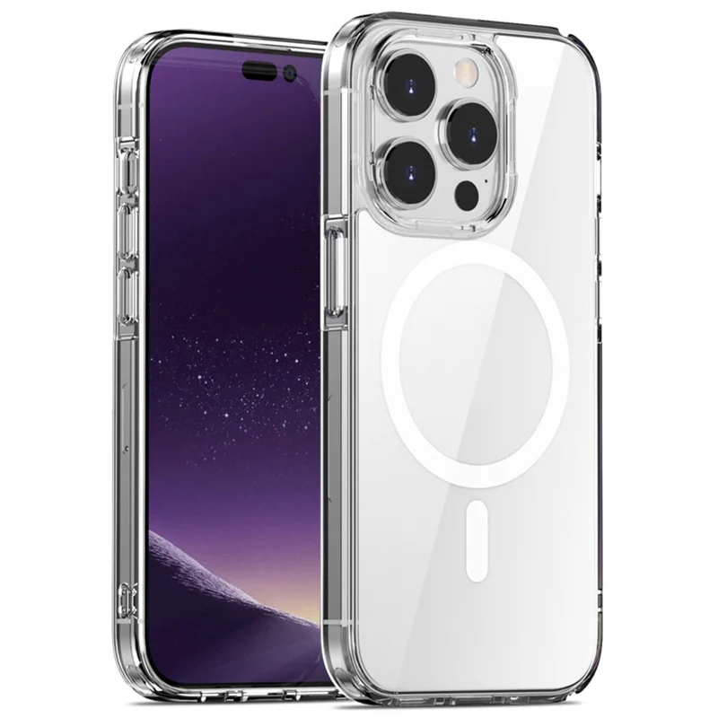 Aurora Series Phone Case for iPhone 14 Pro 6.1 inch Magsafe Magnetic Charging TPU+PC Drop-proof Phone Cover - Transparent