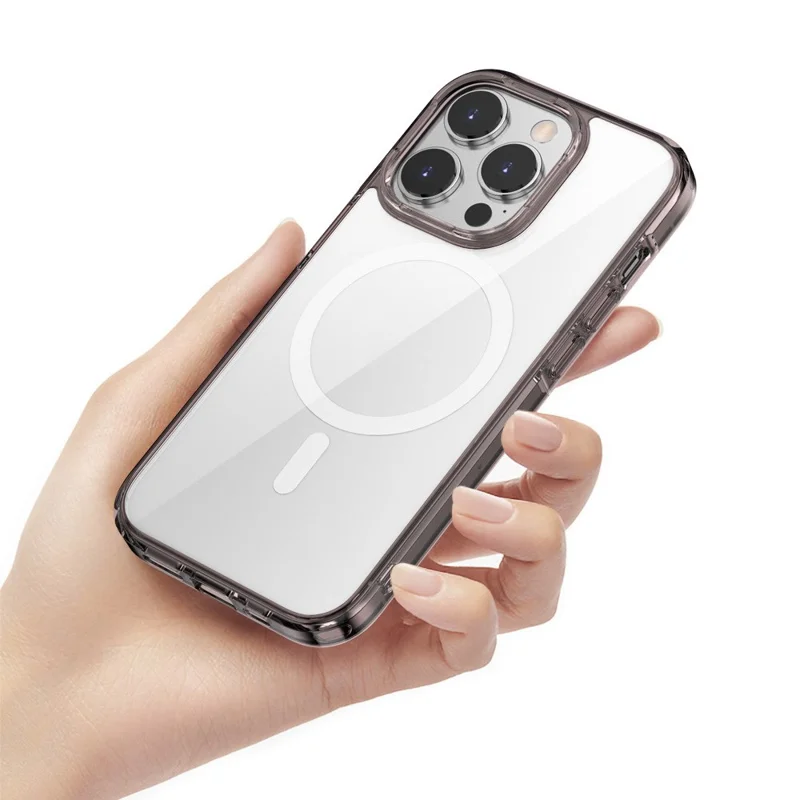 Aurora Series Phone Case for iPhone 14 Pro 6.1 inch Magsafe Magnetic Charging TPU+PC Drop-proof Phone Cover - Transparent