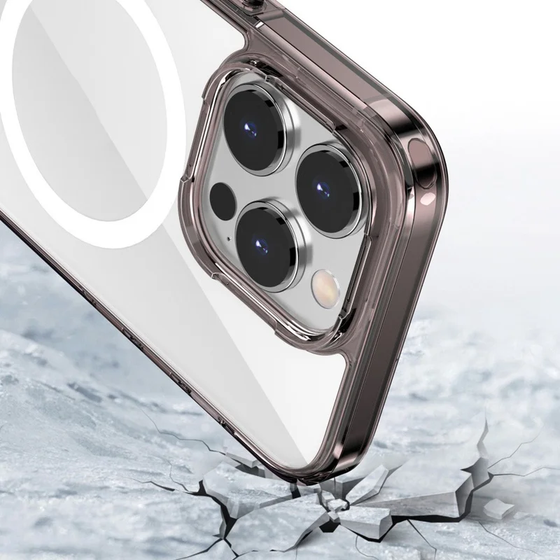 Aurora Series Phone Case for iPhone 14 Pro 6.1 inch Magsafe Magnetic Charging TPU+PC Drop-proof Phone Cover - Transparent