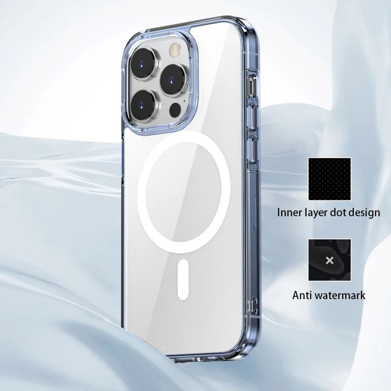 Aurora Series Phone Case for iPhone 14 Pro 6.1 inch Magsafe Magnetic Charging TPU+PC Drop-proof Phone Cover - Transparent