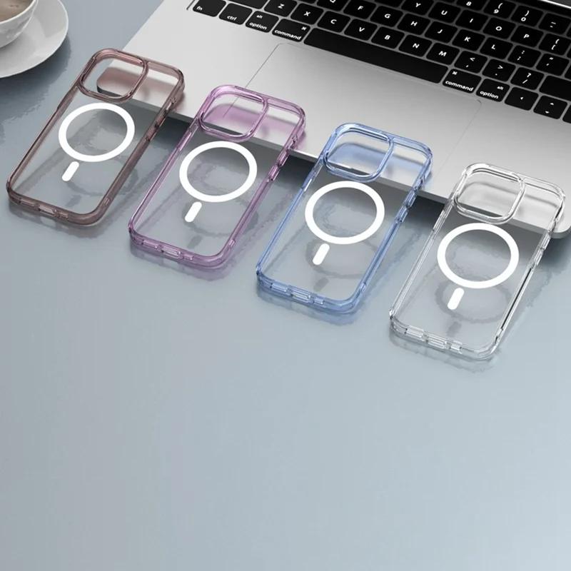Aurora Series Phone Case for iPhone 14 Pro 6.1 inch Magsafe Magnetic Charging TPU+PC Drop-proof Phone Cover - Transparent