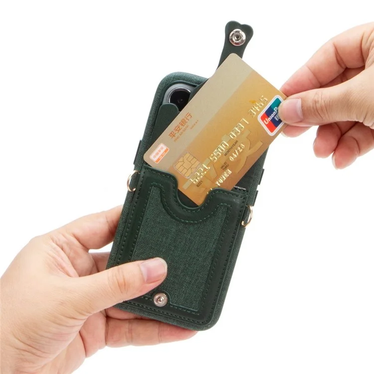 For iPhone 14 Plus Elephant Shaped Card Holder Mobile Phone Cover PU Leather Coated Liquid Silicone Phone Case - Blue