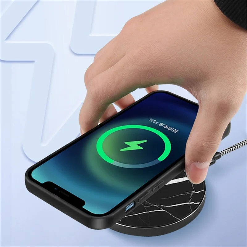 For iPhone 14 Pro Max 6.7 inch Cell Phone Case Litchi Anti-fingerprint Soft Genuine Leather+TPU Back Cover - Blue