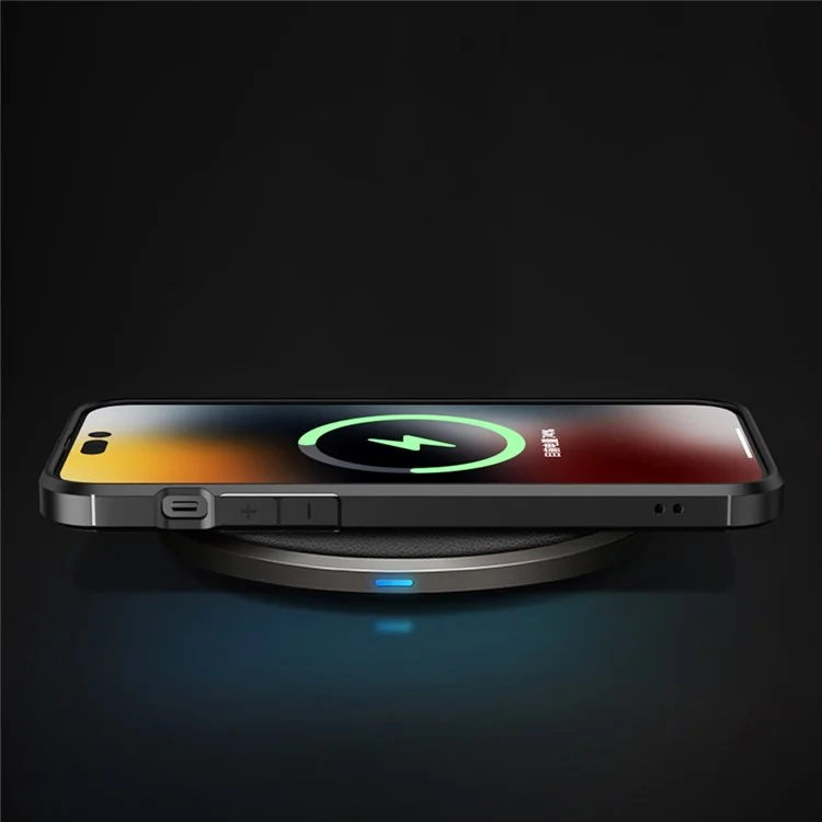 For iPhone 14 6.1 inch Shockproof Anti-scratch Mobile Phone Case PC+TPU Hybrid Back Cover - Black