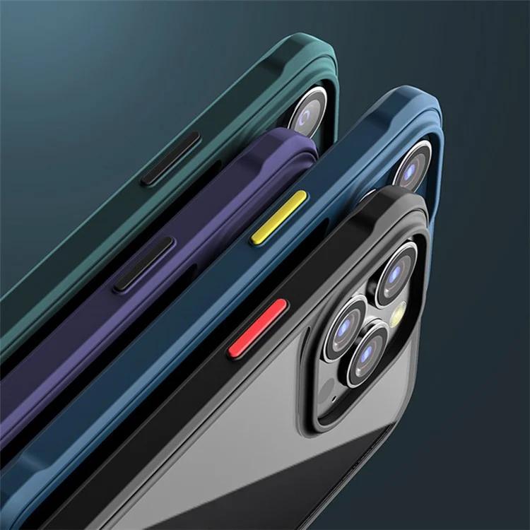 Case de Protección Para Iphone 14 Pro Max 6.7 Pulgadas Tpu+acrylic Slim Teléfono Cubierta Anti-caza a Prueba de Rasguño - Azul