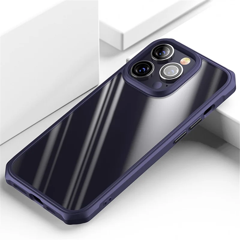Protective Case for iPhone 14 Pro Max 6.7 inch TPU+Acrylic Slim Phone Shell Scratch-Proof Anti-Fall Cover - Purple