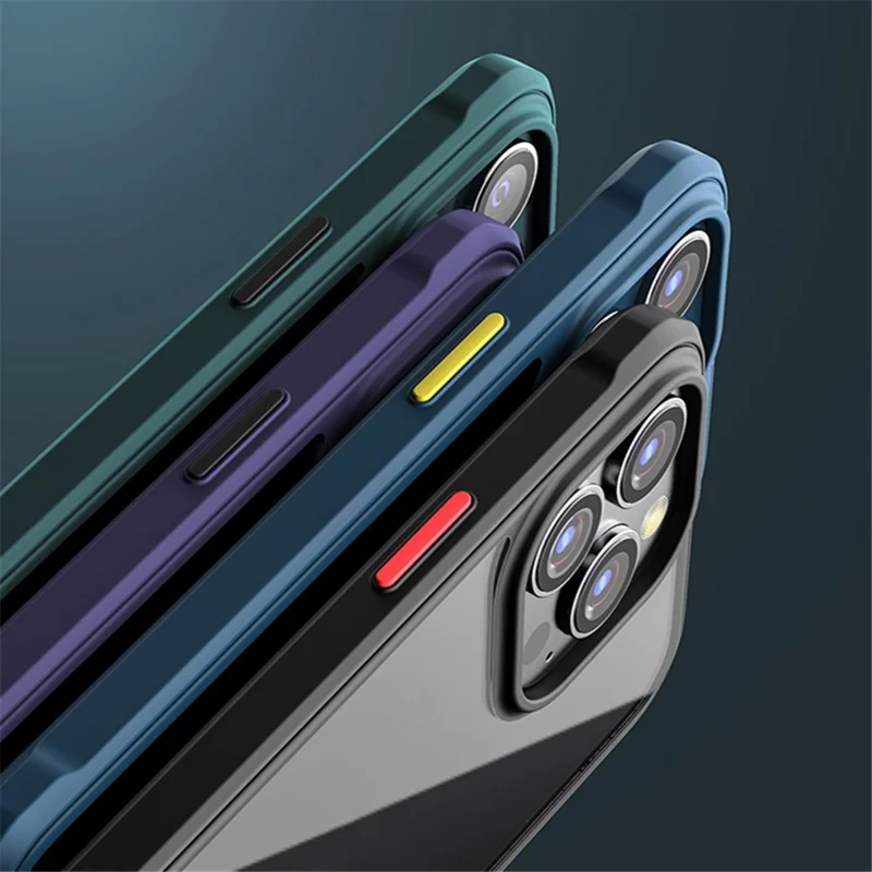 Protective Case for iPhone 14 Pro Max 6.7 inch TPU+Acrylic Slim Phone Shell Scratch-Proof Anti-Fall Cover - Purple