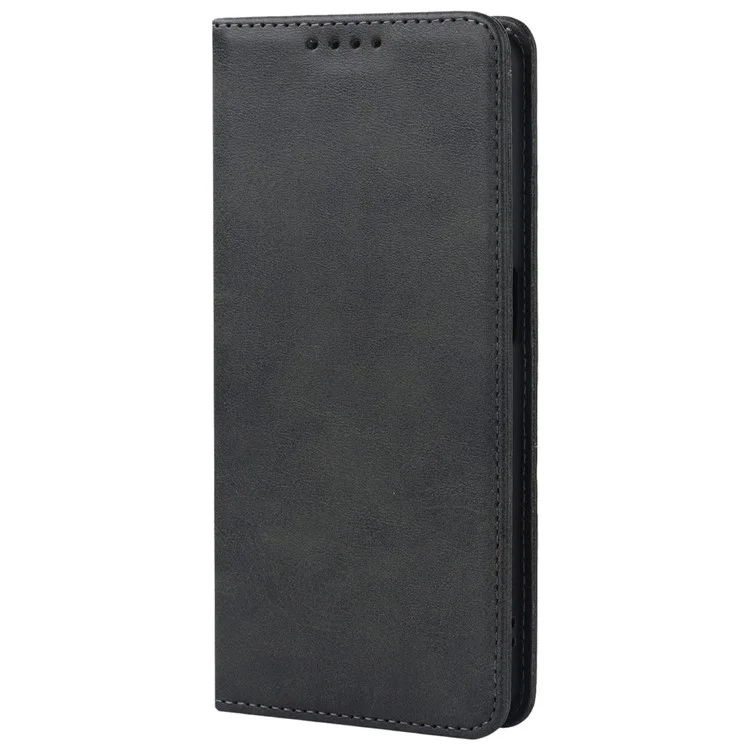 For Oppo Reno7 A (Japan Version) 5G PU Leather Wallet Case Stand Magnetic Auto-absorbed Shockproof Flip Cover - Black